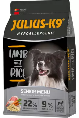 Julius-K9 - Senior/Light Hypoallergenic Bárányhús és Rizs 12kg