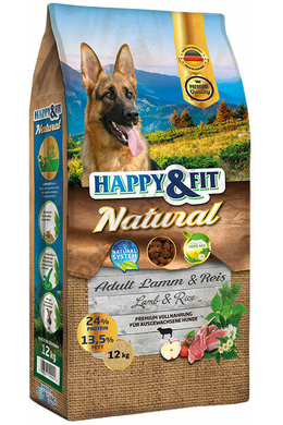 Happy&amp;Fit Natural Adult Lamm&amp;Reis - 12kg