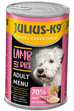 Julius-K9 - Konzerv - Lamb&amp;Rice - Báránnyal és Rizzsel 1240g