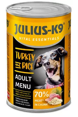 Julius-K9 - Konzerv - Turkey&amp;Rice - Pulyka és Rizs 1240g