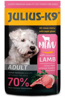 Julius-K9 - Alutasakos Húsos Menü Báránnyal 125g