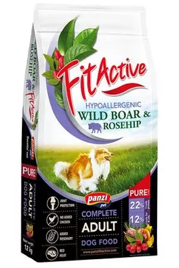 FitActive Dog - Száraztáp - Pure Vaddisznó és Csipkebogyó 12kg