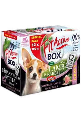 FitActive Dog - Konzerv - Fit-A-Box Lamb&amp;Rabbit 12×100g