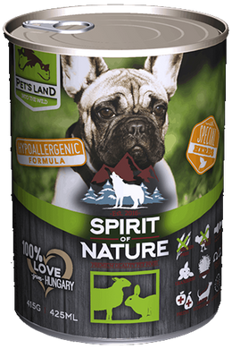 Spirit Of Nature Dog Adult Hypoallergenic Konzerv - Bárány és Nyúlhússal - 415g