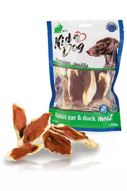 KidDog Rabbit Ear &amp; Duck Meat - Nyúlfül Kacsahússal 250g