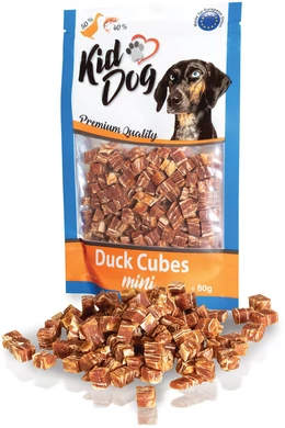 KidDog Mini Duck Cubes - Kacsa és Tőkehal Kockák - 80g