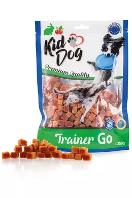 KidDog Trainer GO - Nyúlhús Kockák Vörösáfonyával - 250g