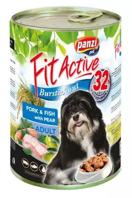 FitActive Dog - Konzerv - Sertés, Hal és Körte 1240g