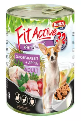 FitActive Dog - Konzerv - Liba, Nyúl és Alma 415g