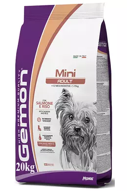 Gemon Dog Száraztáp Mini Adult Lazachússal és Rizzsel 20kg