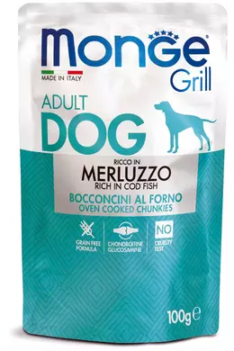 Monge Grill Adult Dog - Cod Fish - Tőkehal 100g