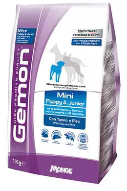 Gemon Dog Száraztáp Mini Puppy &amp; Junior Tonhal és Rizs 3kg