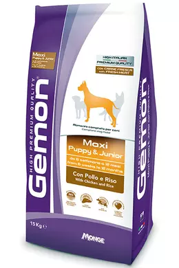 Gemon Dog Száraztáp Maxi Puppy &amp; Junior Csirke és Rizs 15kg