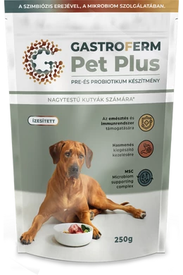 GastroFerm Pet Plus - Nagytestű Kutyák Számára - Prebiotikum és Probiutikum - 250g