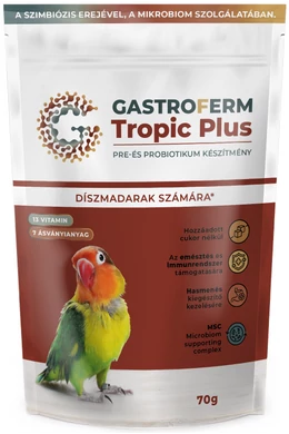 GastroFerm Tropic Plus - Díszmadarak Számára - Prebiotikum és Probiutikum - 70g