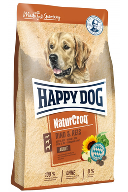 Happy Dog Natur - Croq Rind &amp; Reis - Marha &amp; Rizs - 1kg