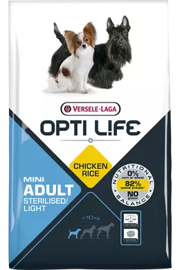 Opti Life Adult Sterilised/Light Mini Chicken &amp; Rice - Csirkés - 7,5kg