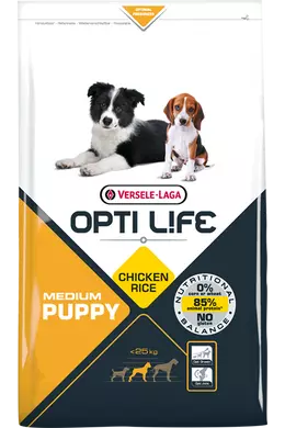 Opti Life Puppy Medium Chicken &amp; Rice - Csirkés - 2,5kg