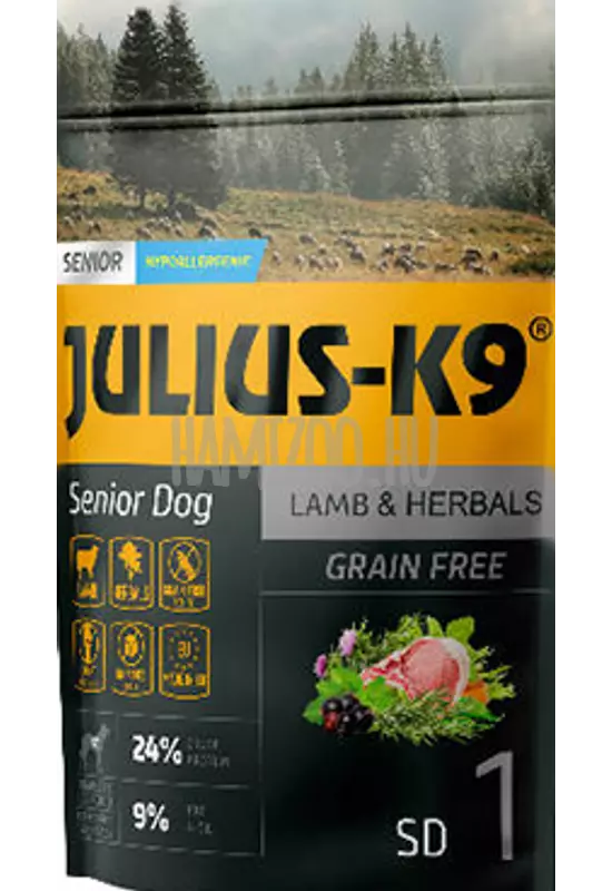 Julius-K9 - Senior Lamb & Herbals - Bárányhús és Gyógynövény 340g