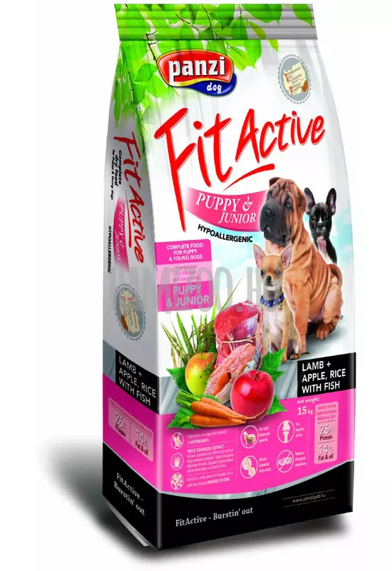 FitActive Dog - Száraztáp - Hypoalergenic XXL Junior Bárány, Rizs és Alma - 15kg XXL