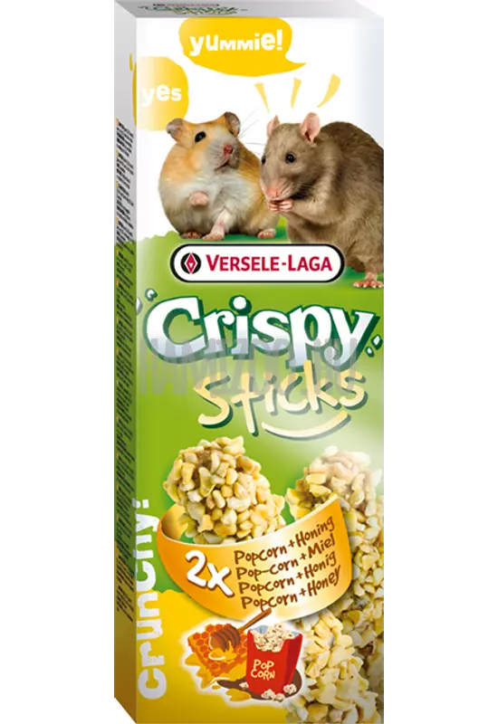 Crispy Sticks Hamsters-Rats Popcorn &amp; Honey - Duplarúd Hörcsög és Patkány Popcorn, Méz